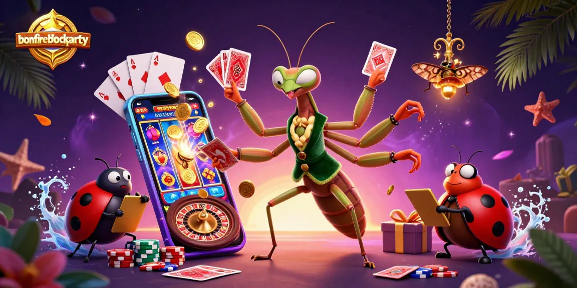 Experience excitement at bonfireblockparty with a vibrant gambling scene featuring unique casino characters.